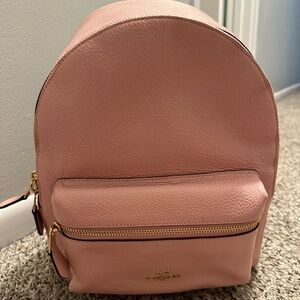 Coach Pink Leather Backpack